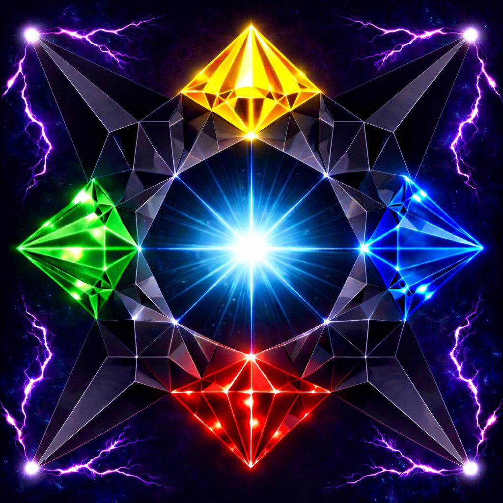 Chromatic sacred geometry composition