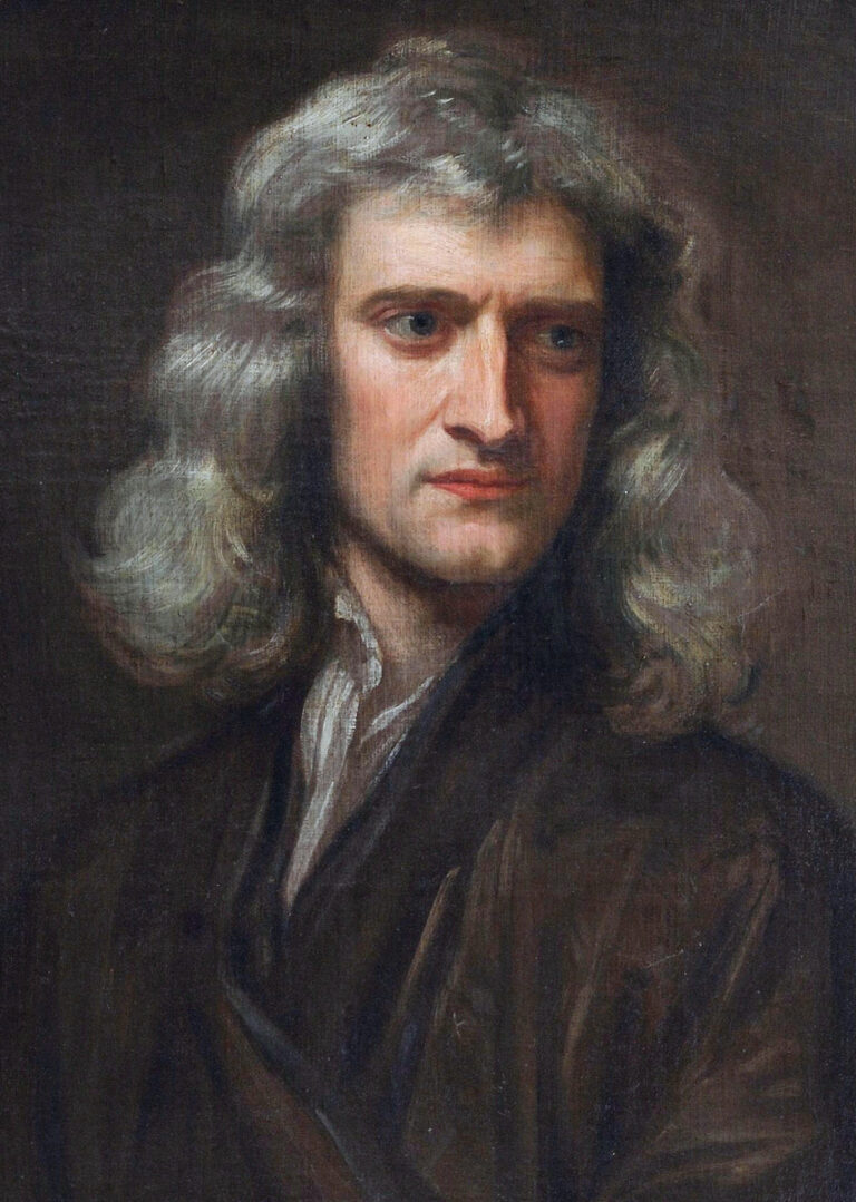Historical portrait of Isaac Newton